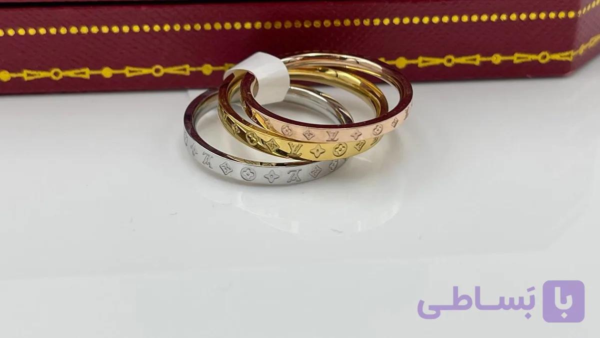 انگشتر لویی ویتون سه رنگ