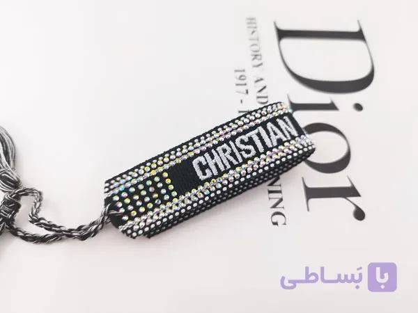 دستبند مشکی نگینی کریستین دیور — تصویر 1
