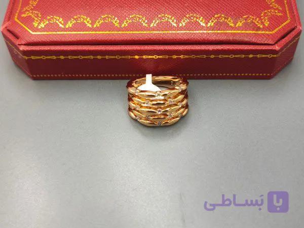 انگشتر رینگی نگین دار ژوپینگ — تصویر 1