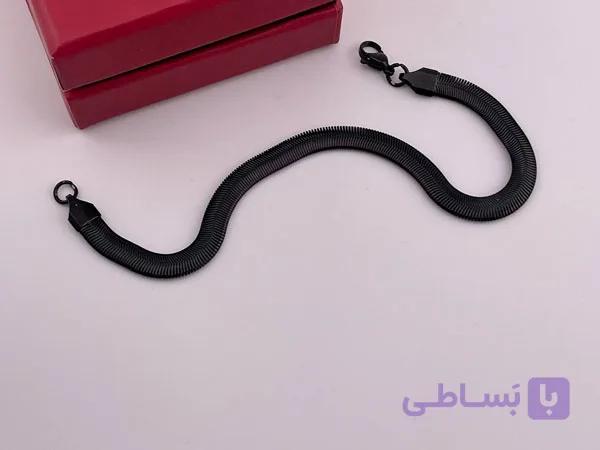 دستبند مردانه ماری مشکی شیک
