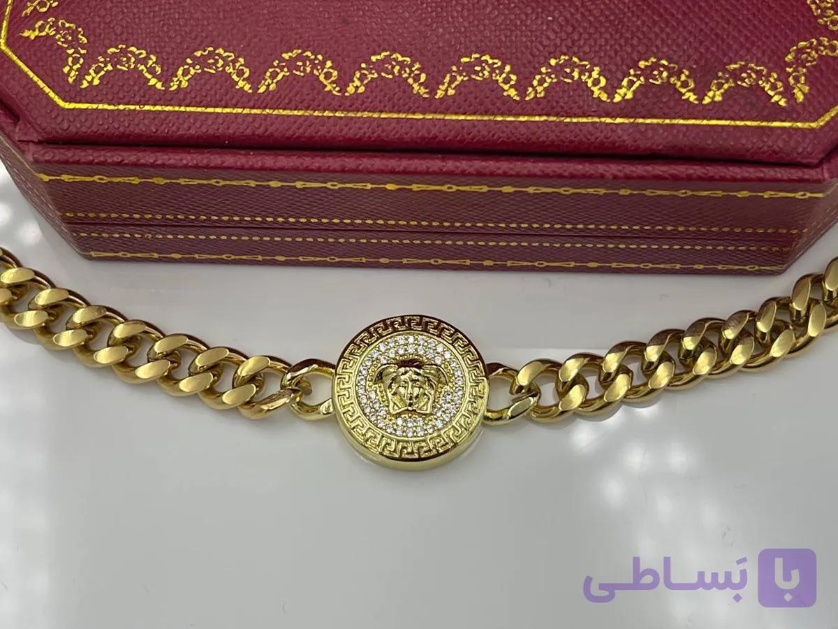 دستبند ورساچه نگین کاری — تصویر 1