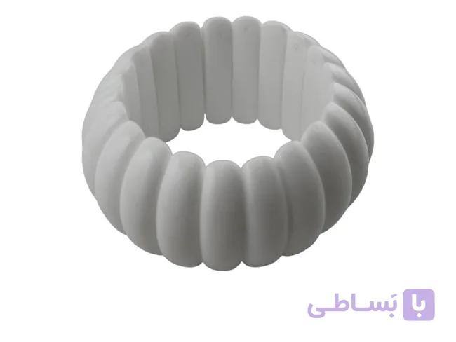 دستبند کشی رزینی طرح حلزونی در دو رنگ — تصویر 1