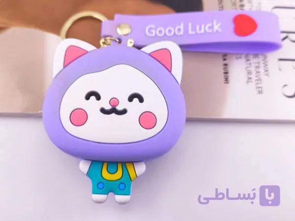 جاکلیدی گربه سیلیکونی فانتزی کد 11180 — تصویر 1