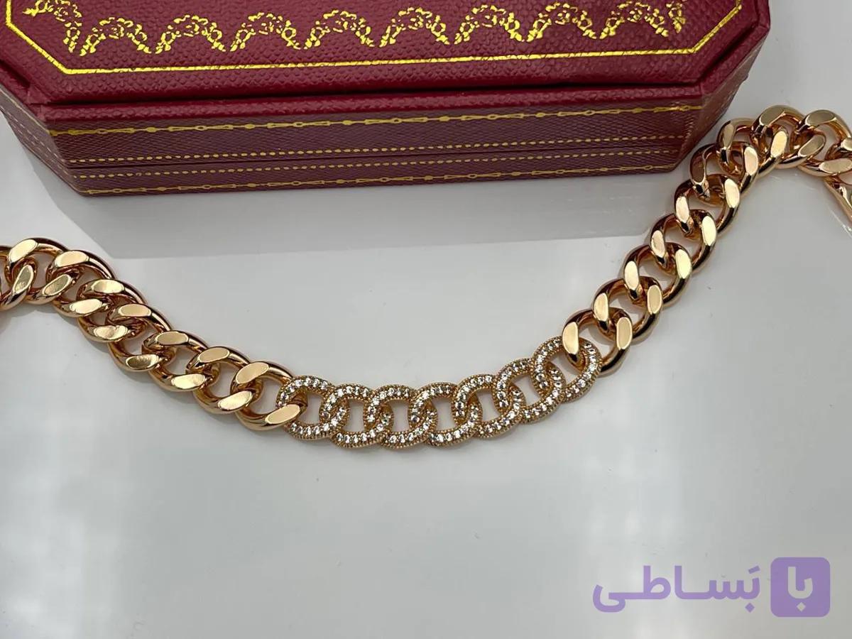 دستبند کارتیر نگین کاری ژوپینگ — تصویر 1