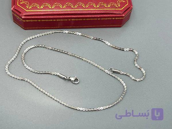 زنجیر ساده نقره ای — تصویر 1
