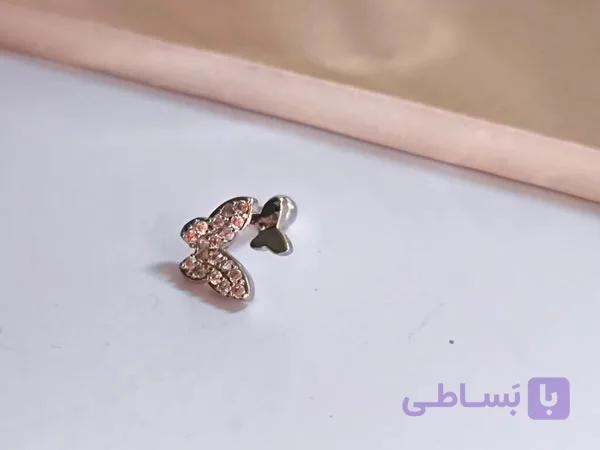 پیرسینگ گوش پروانه نگینی
