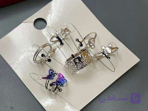 انگشتر پکی نقره ای — تصویر 1