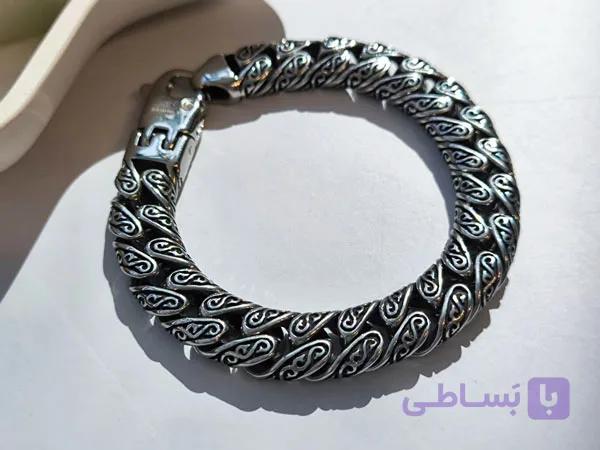 دستبند گنگ مردانه قفل کشابی — تصویر 1