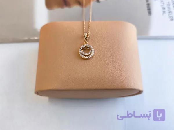 گردنبند استیکر خنده ژوپینگ نگینی کد 11008 — تصویر 1