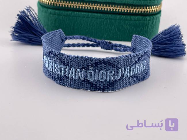 دستبند دیور آبی با نوشته زرد — تصویر 1