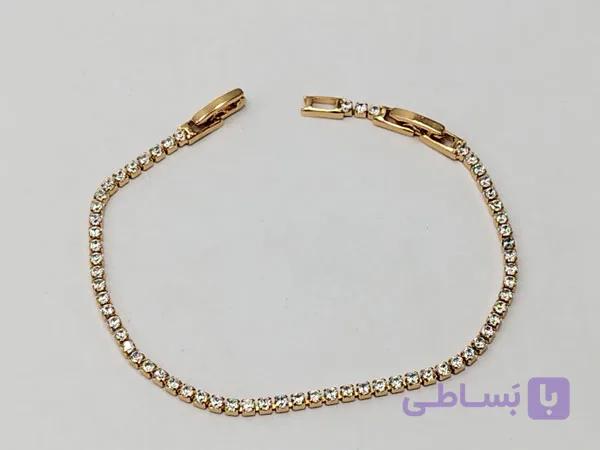 دستبند ژوپینگ تنیسی فول نگین — تصویر 1