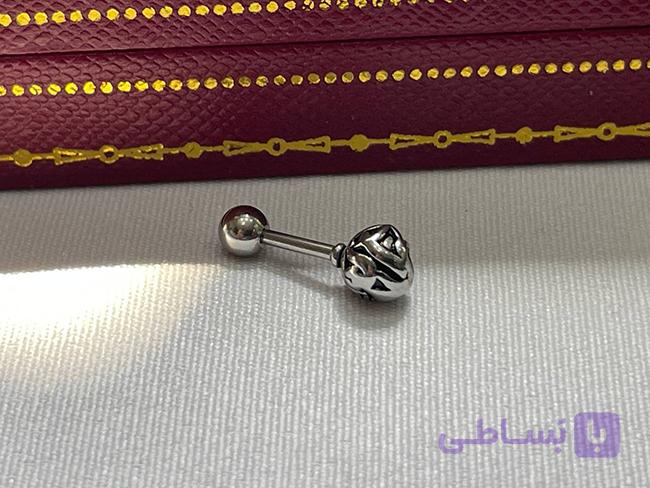 پیرسینگ گوش طرح توپی خاص