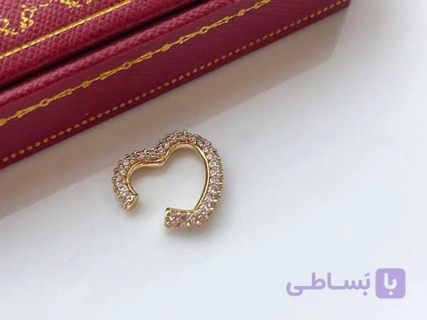 گوشواره ایرکاف قلب نگین — تصویر 1