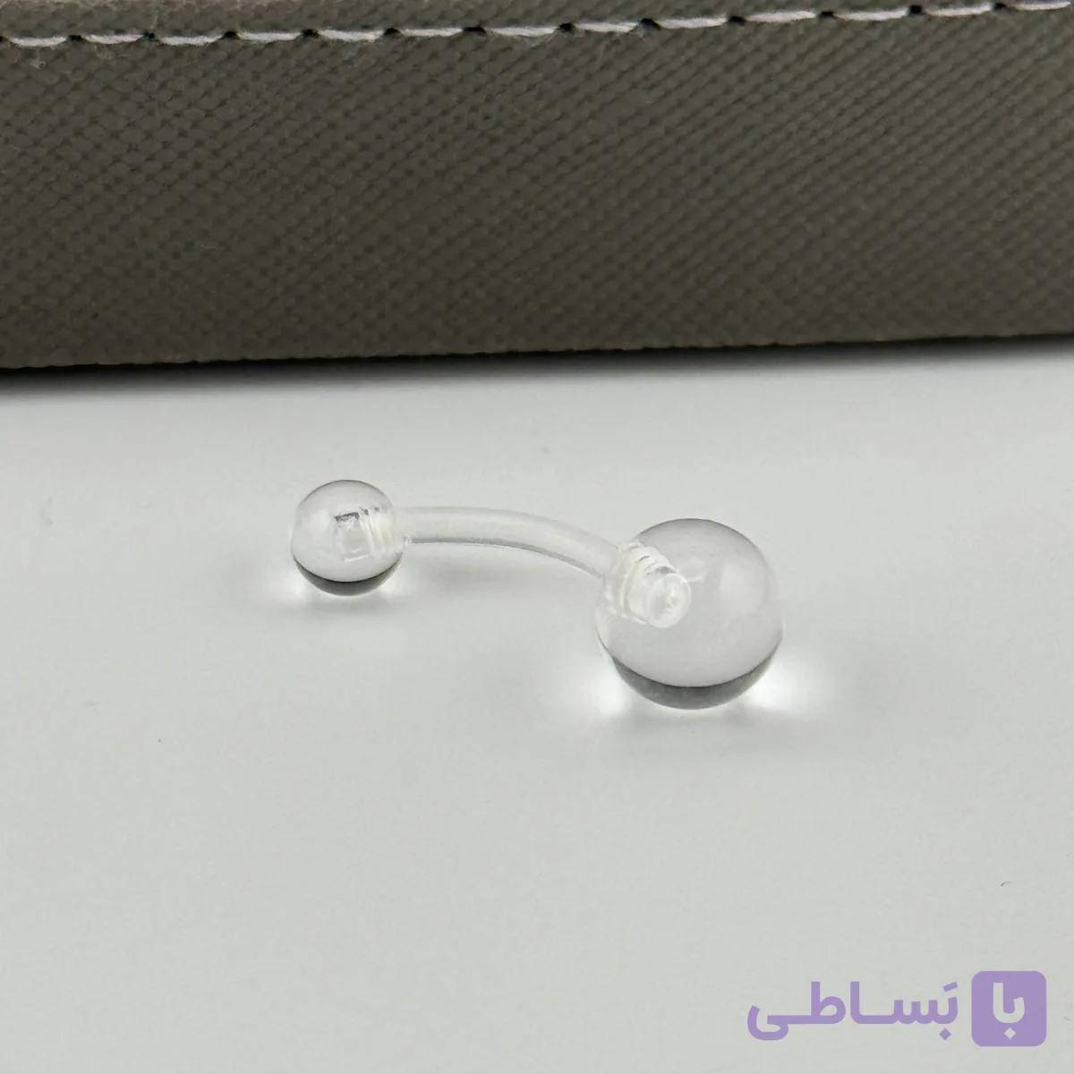 پیرسینگ ناف پلاستیکی شفاف — تصویر 1