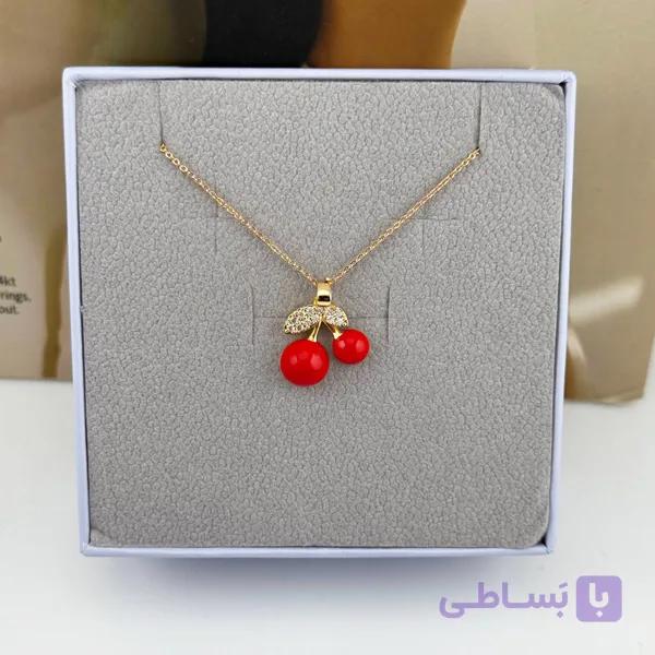 گردنبند شاخه گیلاس دخترانه خاص کد 11026 — تصویر 1