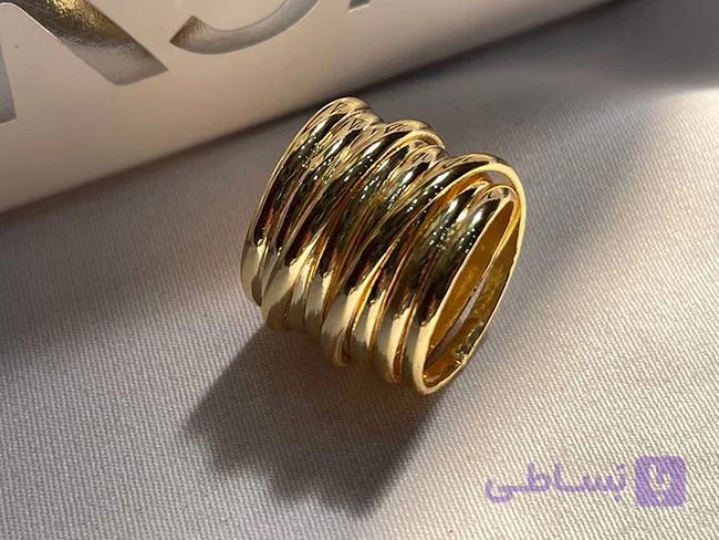 انگشتر شیک دو رنگ — تصویر 1