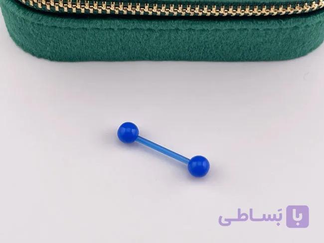 پیرسینگ آبی لپ و زبان و نیپل