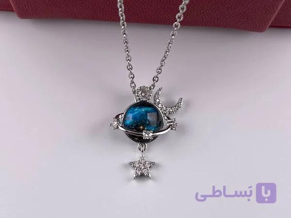 گردنبند سیاره زحل و ماه و ستاره — تصویر 1
