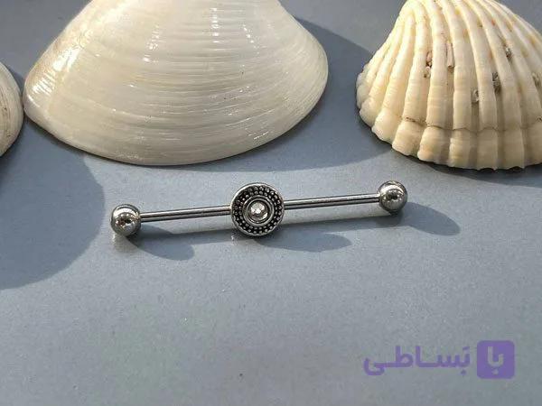 پیرسینگ محوری نقره ای خاص — تصویر 1