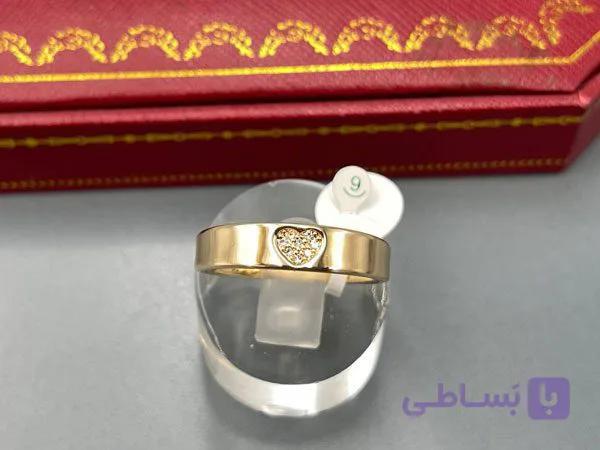 انگشتر تک نگین قلب ژوپینگ — تصویر 1