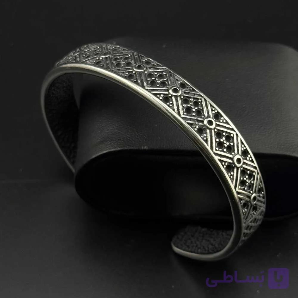 دستبند مردانه طرح هندسی (اسلیمی) — تصویر 1