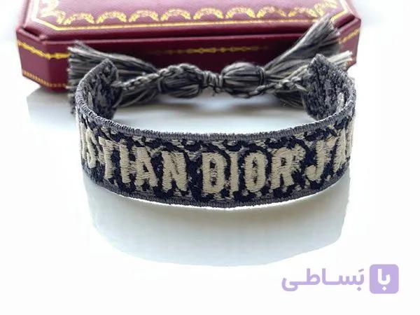 دستبند پارچه ای طوسی دیور — تصویر 1