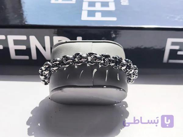 دستبند اسکلت سیاه قلم گنگ — تصویر 1