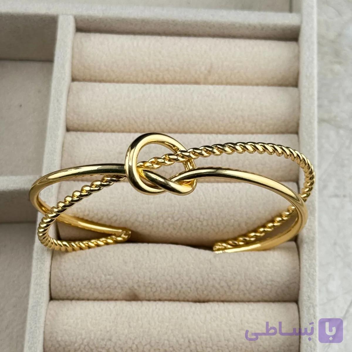دستبند النگویی طرح گره — تصویر 1