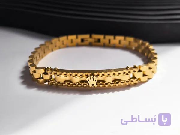دستبند رولکس طلایی — تصویر 1