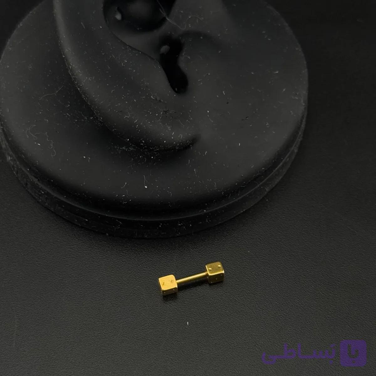 پیرسینگ طرح مکعب طلایی