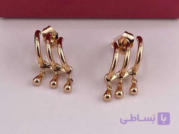 گوشواره میخی منگوله دار خاص — تصویر 1