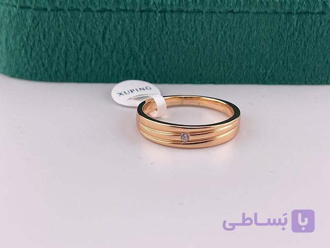 انگشتر رینگی با تک نگین ریز — تصویر 1