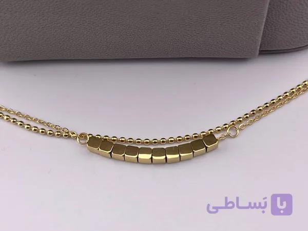 دستبند مکعبی دو لاین ظریف — تصویر 1