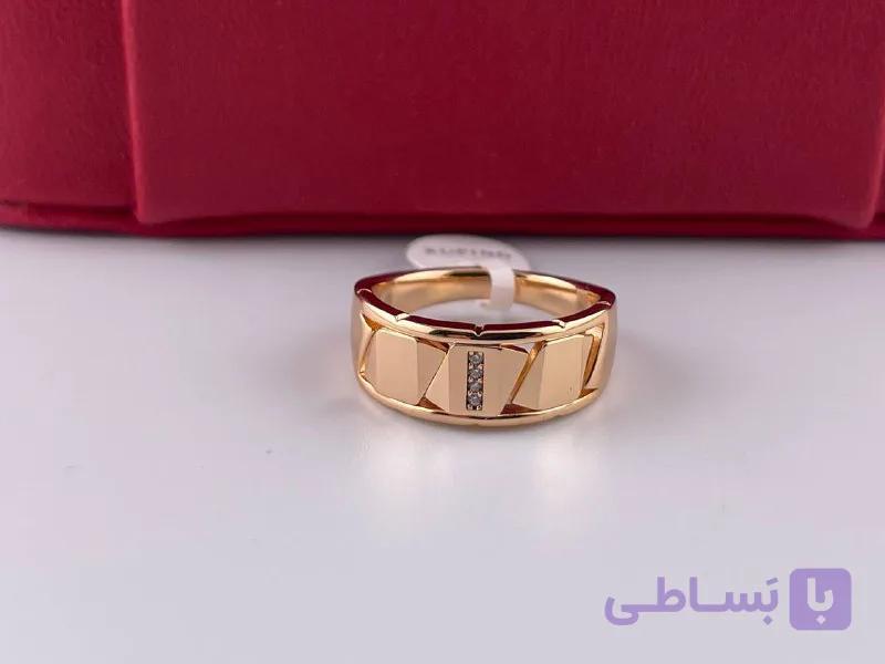 انگشتر ژوپینگ ساده نگین دار — تصویر 1