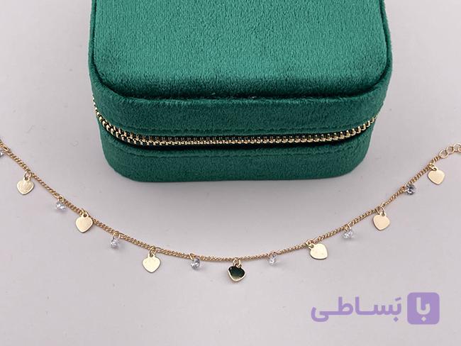 پابند ظریف زنانه با آویز نگین کاری — تصویر 1