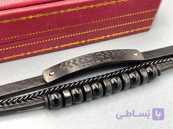 دستبند مشکی montblanc سه لاین خاص — تصویر 1
