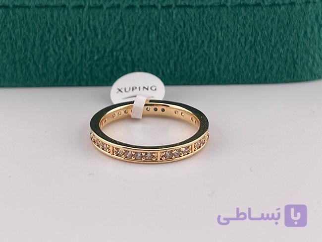 انگشتر رینگی نگین کاری شده — تصویر 1