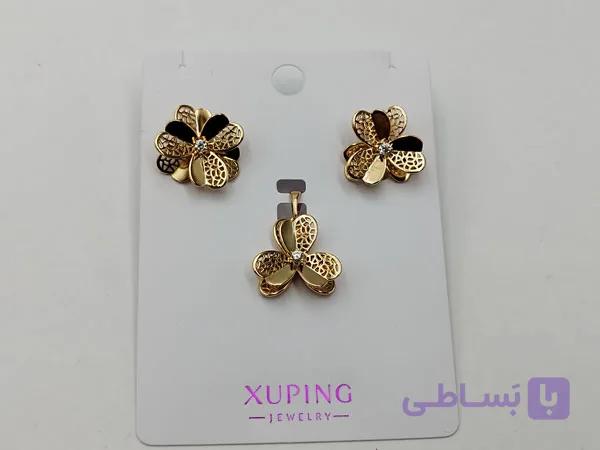 نیم ست گردنبند و گوشواره طرح پروانه ژوپینگ — تصویر 1