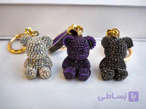 جاکلیدی نگینی خرس دخترانه کد 10815 — تصویر 1