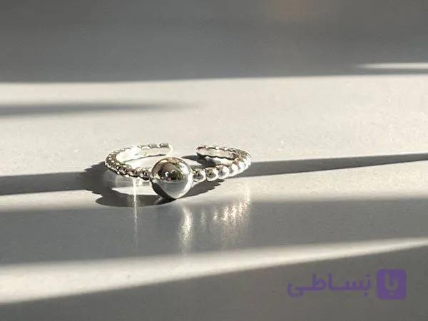 انگشتر گوی نقره ای — تصویر 1