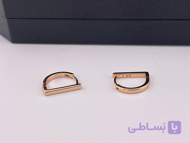 گوشواره مینیمال ژوپینگ با آبکاری طلا — تصویر 1