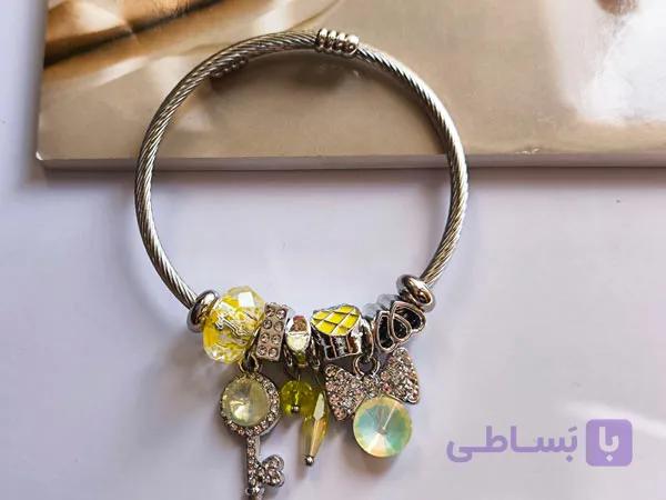 دستبند استیل پاندورا کد 8 — تصویر 1