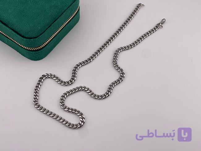 گردنبند طرح کارتیر مردانه نقره ای — تصویر 1