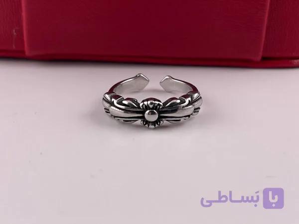انگشتر طرح خاص استیل مردانه — تصویر 1
