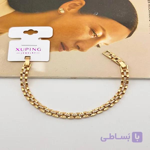 دستبند ژوپینگ رولکس نگین‌دار — تصویر 1
