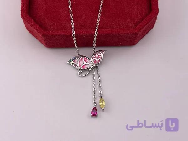 گردنبند زنانه طرح پروانه شیک — تصویر 1