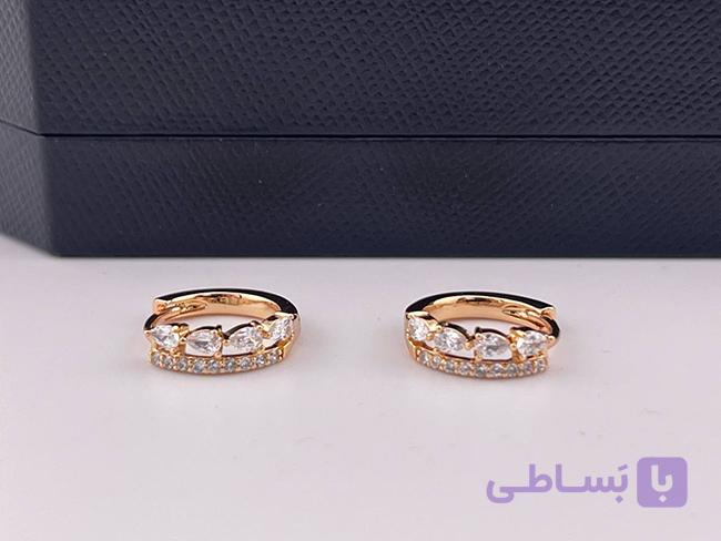 گوشواره اشکی ژوپینگ نگینی