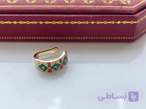 گوشواره ایرکاف طلایی مولتی کالر — تصویر 1