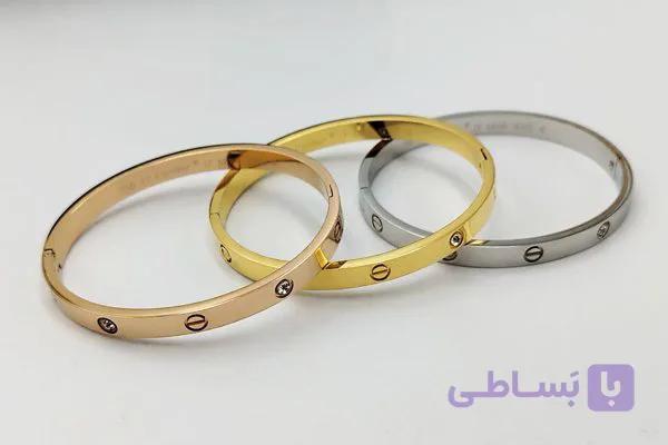 دستبند کارتیر لاو طرح نگین دار — تصویر 1