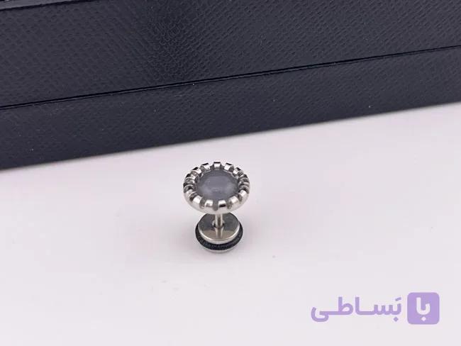 پیرسینگ گوش نگین کریستال مات — تصویر 1